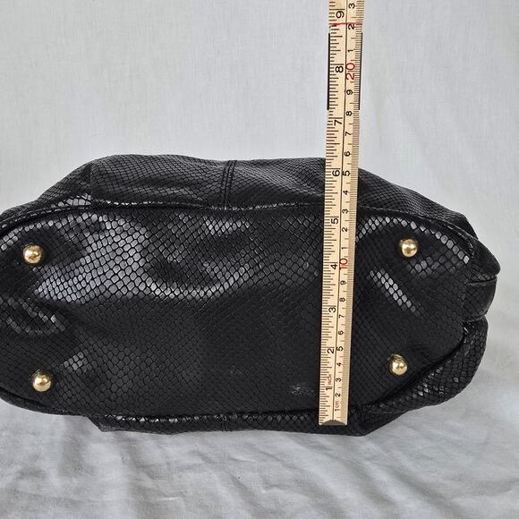 Vince Camuto Shoulder Bag Black Exotic Leather - Picture 16 of 16